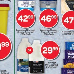 Cottage cheese at Pick n Pay Hyper