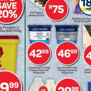 Cottage cheese at Pick n Pay Hyper