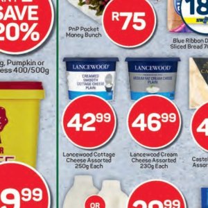 Cottage cheese at Pick n Pay Hyper