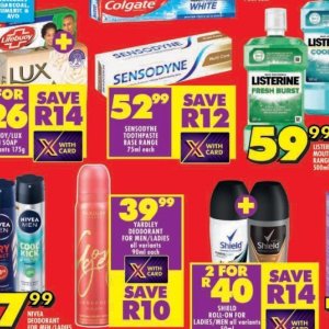Toothpaste at Shoprite