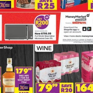 Microwave oven at Shoprite