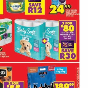 Toilet rolls at Shoprite