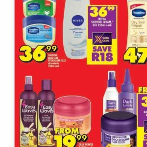 Petroleum jelly at Shoprite