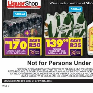 Beer at Shoprite