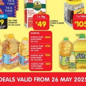 Sunflower oil at Shoprite
