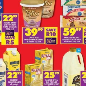Yoghurt at Shoprite