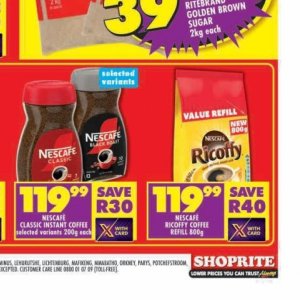 Coffee nescafe  at Shoprite