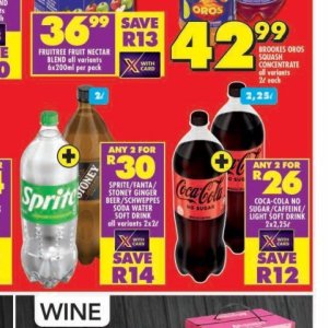Fizzy drink at Shoprite