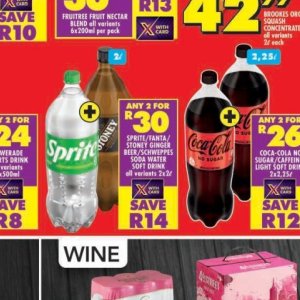 Fizzy drink at Shoprite