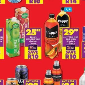 Juice cappy  at Shoprite