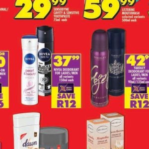 Deodorant nivea  at Shoprite