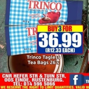 Tea at Three Star Cash and Carry