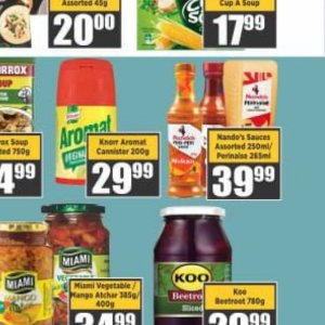 Sauces at Big save