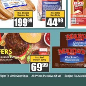 Burgers at Big save
