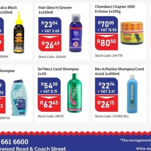 Shampoo at Africa Cash and Carry