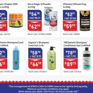 Shampoo at Africa Cash and Carry