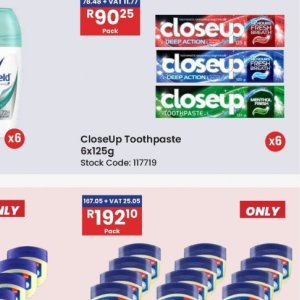 Toothpaste at Africa Cash and Carry