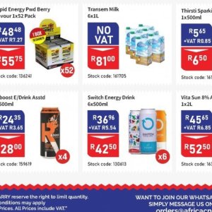 Switch at Africa Cash and Carry