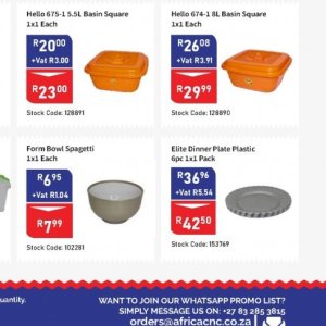 Plate at Africa Cash and Carry