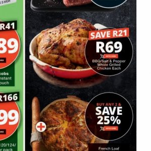 Grilled chicken at Checkers Hyper