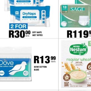 Wet wipes at Take n Pay