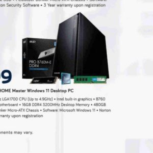 Desktop at Computer Mania