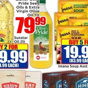 Olive oil at Three Star Cash and Carry