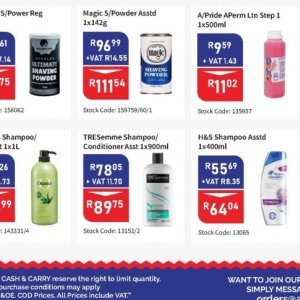 Shampoo at Africa Cash and Carry