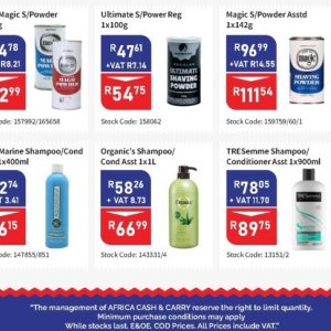 Shampoo at Africa Cash and Carry