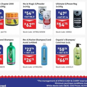 Shampoo at Africa Cash and Carry