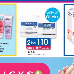 Body cream at Clicks