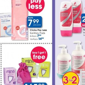 Sanitary pads libresse  at Clicks