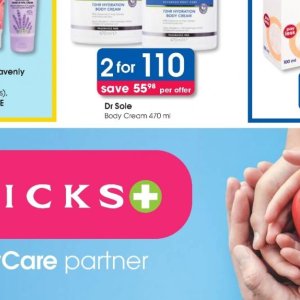 Body cream at Clicks