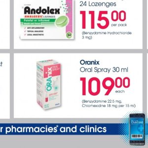 Oral spray at Clicks