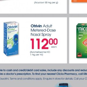 Nasal spray at Clicks