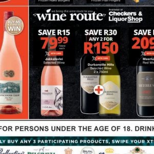 Wine at Checkers