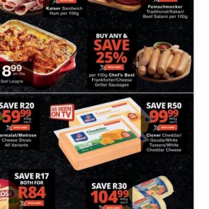 Sausages at Checkers