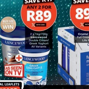 Yoghurt at Checkers