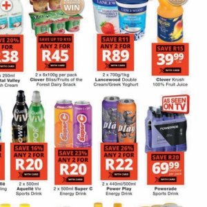 Yoghurt at Checkers