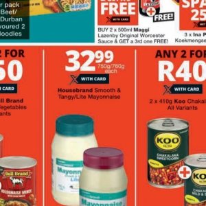 Mayonnaise at Checkers