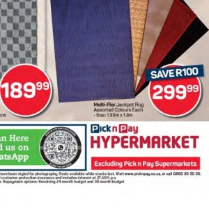 Rug at Pick n Pay Hyper