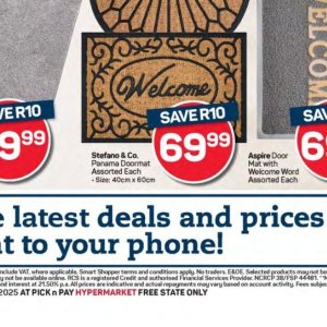 Doormat at Pick n Pay Hyper