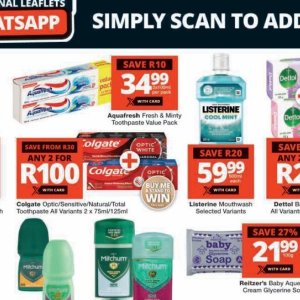 Toothpaste colgate  at Checkers