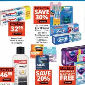 Toothpaste at Checkers