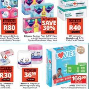 Sanitary pads libresse  at Checkers