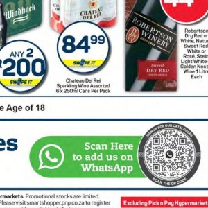 Wine at Pick n Pay Hyper
