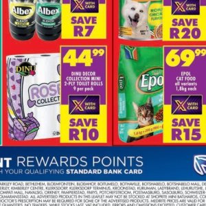 Toilet rolls at Shoprite