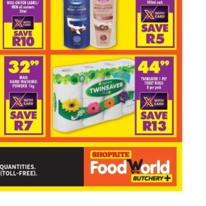 Toilet rolls at Shoprite