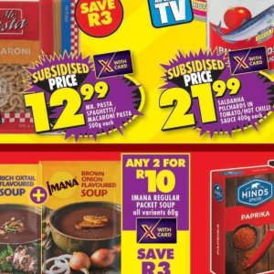 Pasta at Shoprite