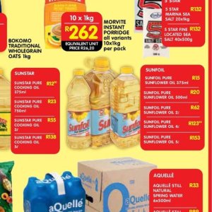Sunflower oil at Shoprite
